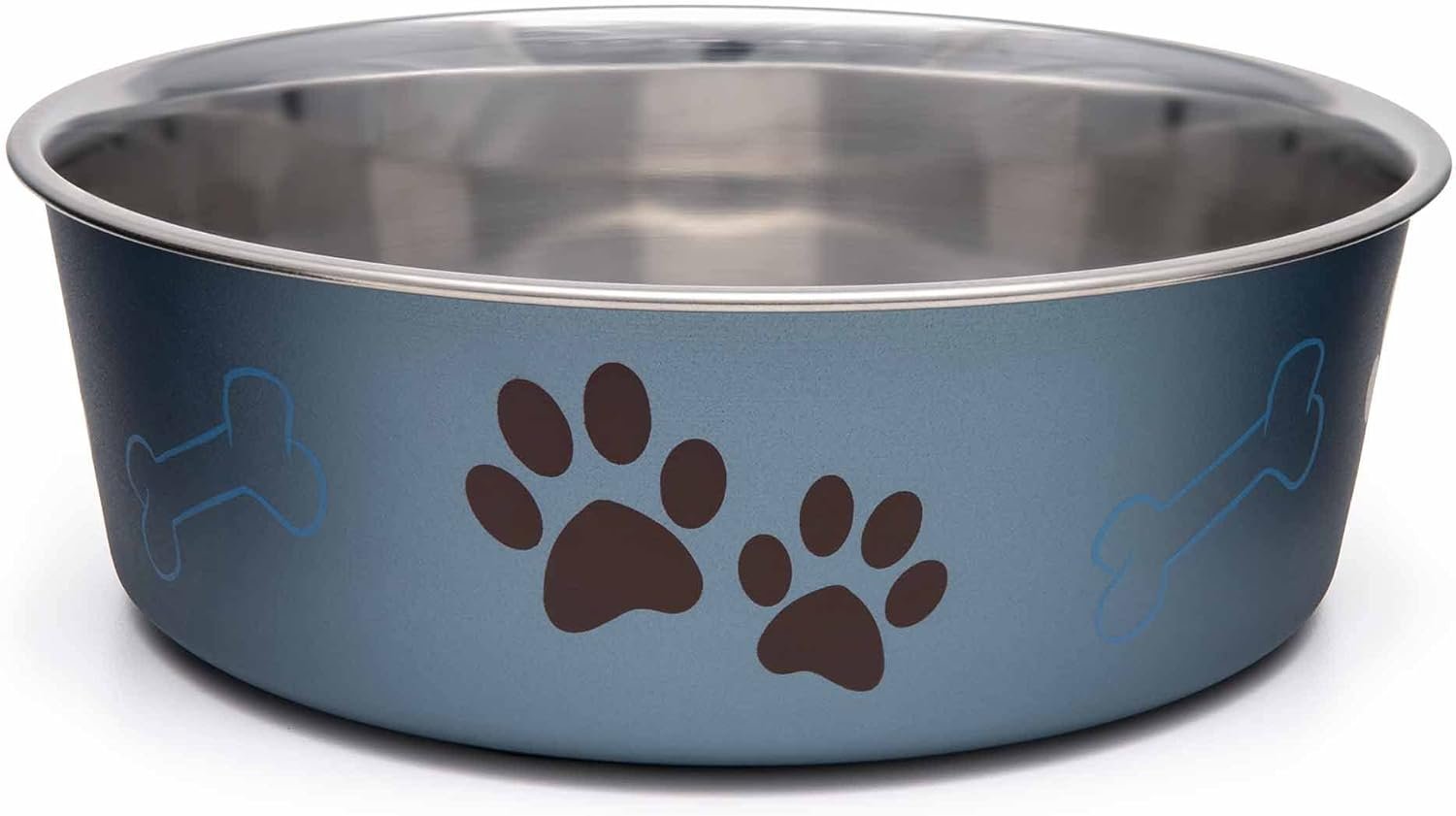 51bkqXtj0nL._AC_SL1500_.jpg Dog Bowls- Stainless Steel Dog & Cat Bowls - Spill Proof Dog Food Bowl, Cat Bowl, Puppy Essentials & Pet Supplies Great for Home & Travel (Medium 20-35 lbs, Blueberry) - Image 1