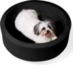 Pet Beds, 27.5 Inch Round Foam Sof Dog Beds，Suitable for Small Dog & Cat Play in The Ball Pit，Black - Ideal for Puppies and Kittens（Balls Not Included）...