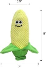 Plush Corn & Broccoli Dog Toy Set – Squeaky Plush Teeth-Cleaning Toys with Realistic Texture, Cute Interactive Tug Toys for Dogs - Image 2