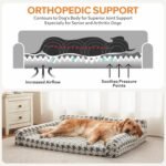 Orthopedic Dog Beds Large Sized Dog, XL Washable Memory Foam Pet Couch Bed with Removable Washable Cover, Non-Slip Bottom with Bolster Sides, Grey - Image 2