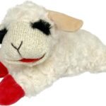 Lamb Chop Dog Plush Toy - Squeaky Toy for Small & Medium Dogs - Extra Soft Plush - Stuffed Animal for Cuddling & Playing (10", Cream, 5 Squeakers)