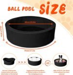 Pet Beds, 27.5 Inch Round Foam Sof Dog Beds，Suitable for Small Dog & Cat Play in The Ball Pit，Black - Ideal for Puppies and Kittens（Balls Not Included）... - Image 2