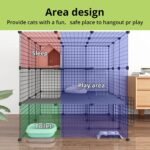 Outdoor Cat Cage,Kitty Enclosure with Super Large Enter Door,5-Tier Balcony Cat Playpen with Platforms,41 x 41 x 41 Inch - Image 2