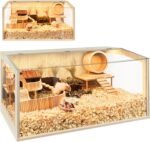 Hamster Cage Chewproof, Large Hamster Cages and Habitats 32 Inch Guinea Pig Cages Openable Top with Acrylic Sheets Solid Built, 32"