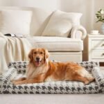 Orthopedic Dog Beds Large Sized Dog, XL Washable Memory Foam Pet Couch Bed with Removable Washable Cover, Non-Slip Bottom with Bolster Sides, Grey